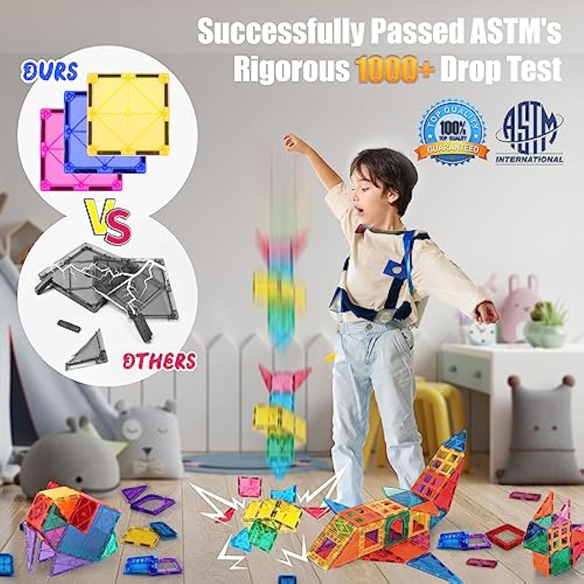 UREC Magnetic Tiles 46 Pieces