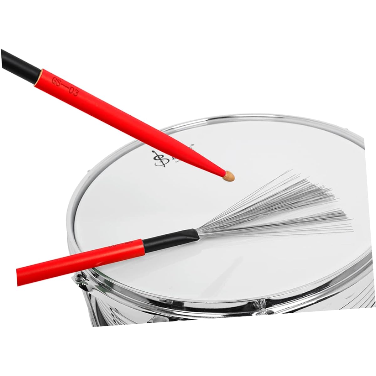 VICASKY 5 Pairs Double Head Drum Brushes Percussion Accessories Drumstick Brush Brush for Wire Drum Professional Drum Brush Jazz Drum Brush Maple Red Wooden Handle