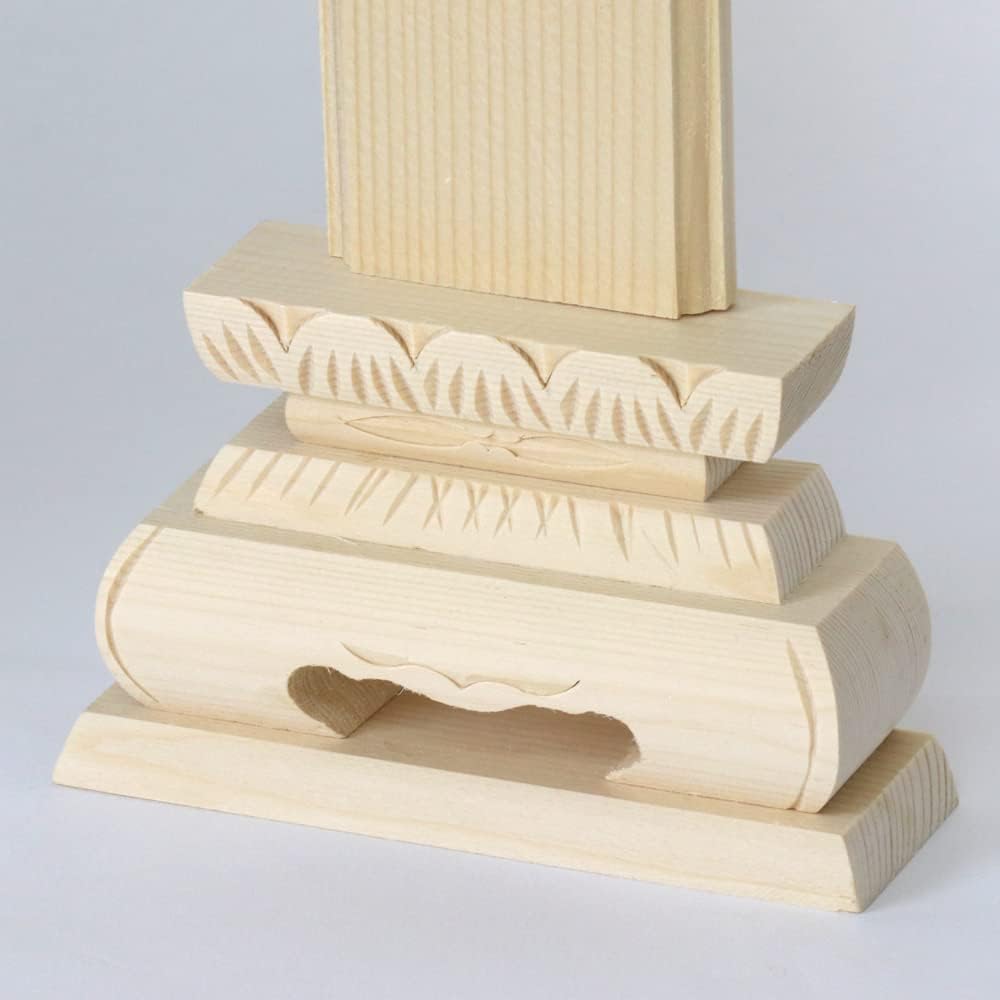 Shiraki tablets, Nekomaru, 8 cm, set of 10, total height 32 cm, 8.0 cm, wooden, 49 days memorial service, funeral