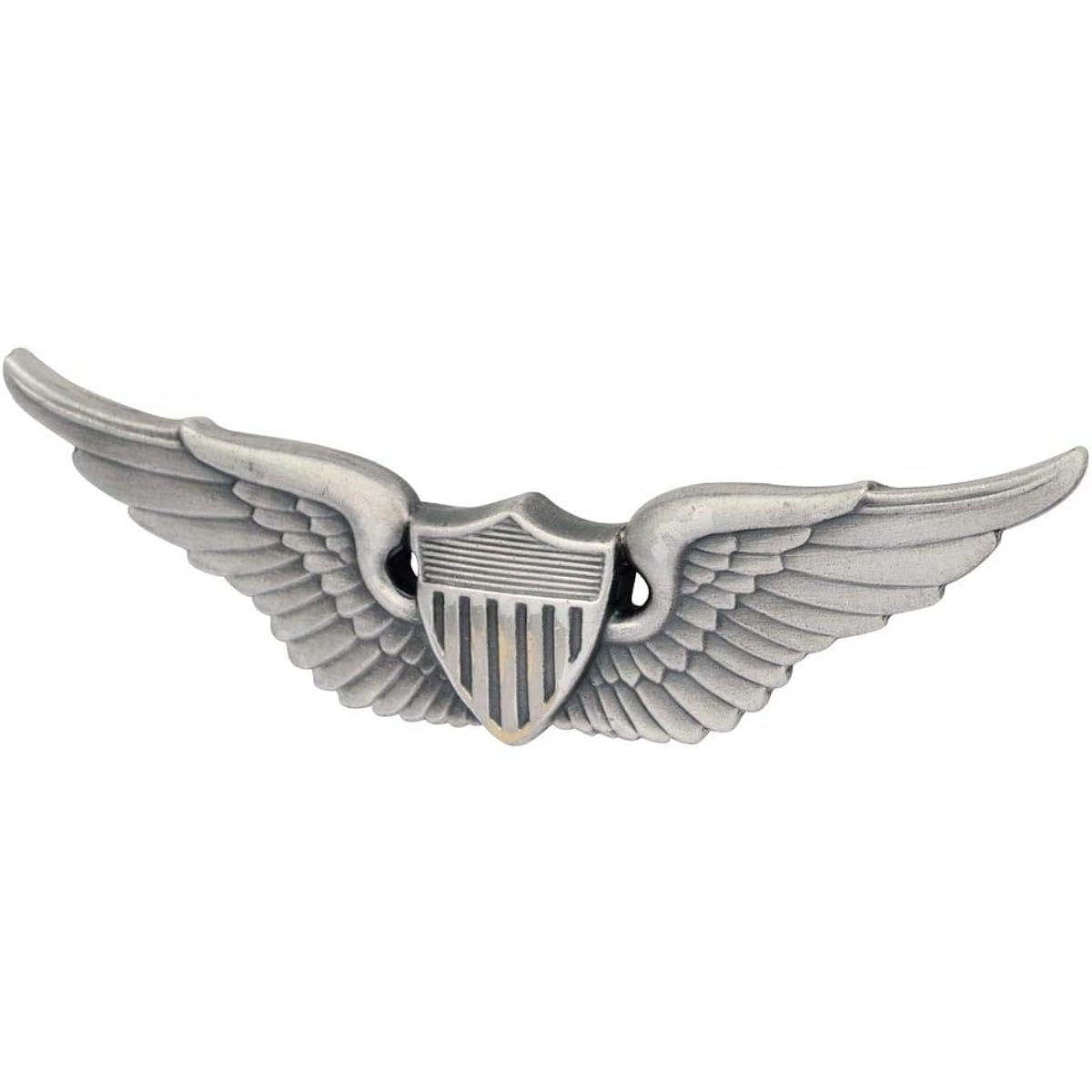 Army Basic Aviator Badge Silver Oxide Full-Size, Silver Oxide, Full-Size