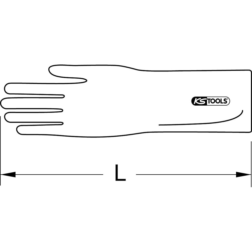KS TOOLS Insulated electrical protective glove white 9 117.1663