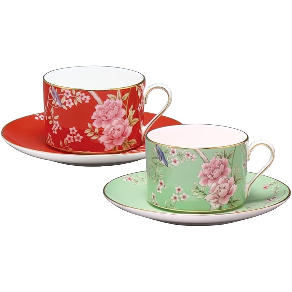 NARUMI Cup Saucer Queen's Garden 270cc Red Floral Pattern Modern Classic Pattern Tea Coffee Cup & Saucer Cute Stylish Present Gift Box Included 97178-54727