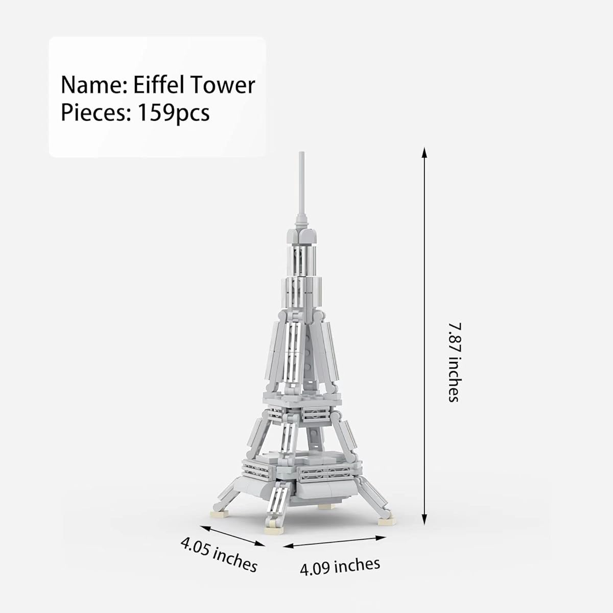 PYPIBAWLY Eiffel Tower Building Blocks Set, Mini Eiffel Tower Architecture Model Famous Landmark Series Toy Gift for Adults and Kids 159 Pieces