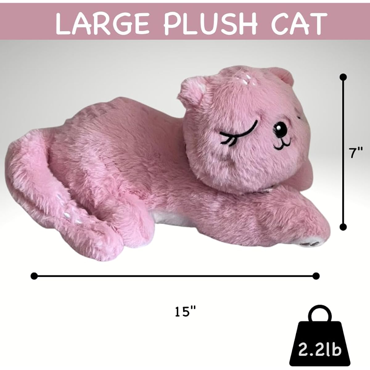 Cat Plush Toys, Weighted Plush Toys for Girls, Weighted Lap Pads for Kids, Calming Toys, Microwavable Plush Toys, Cat Toys & Gifts, Plush Toys for Teens, Weighted Plush Toys for Adults
