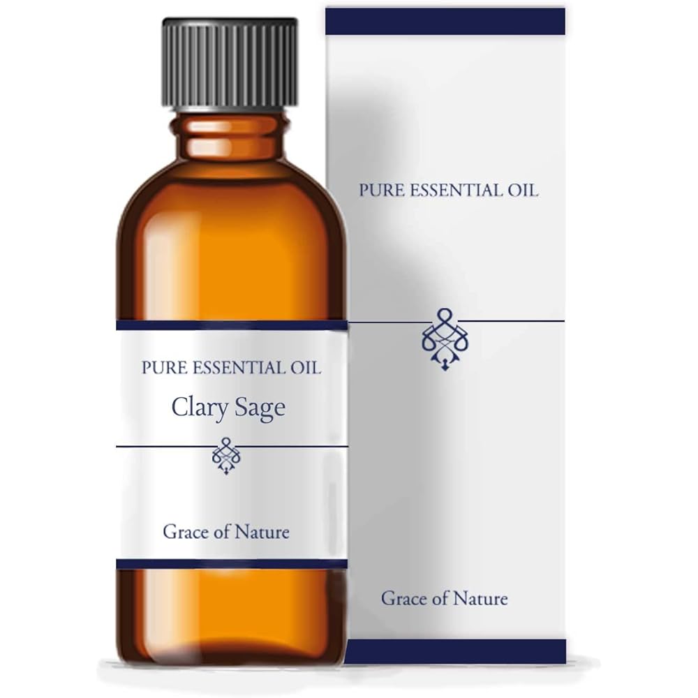 Grace of Nature Clary Sage Essential Oil (100ml) Essential oil certified to meet AEAJ labeling standards