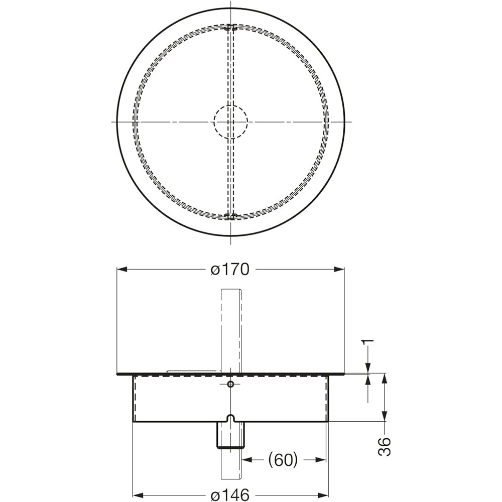 Sugatsune Industries Lamp Mark Stainless Steel Scrap Inlet AD-DH015 With Lid AD-DH015