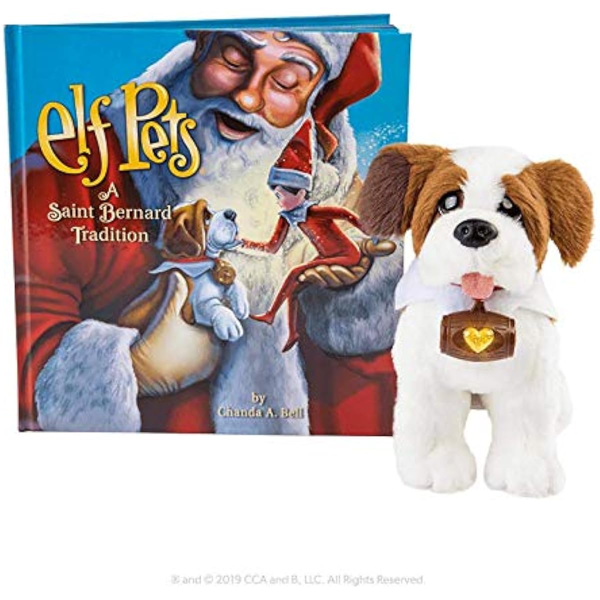 The Elf on the Shelf Elf Pet St. Bernard Plush Toy St. Bernard Save Christmas DVD with Joy Bag