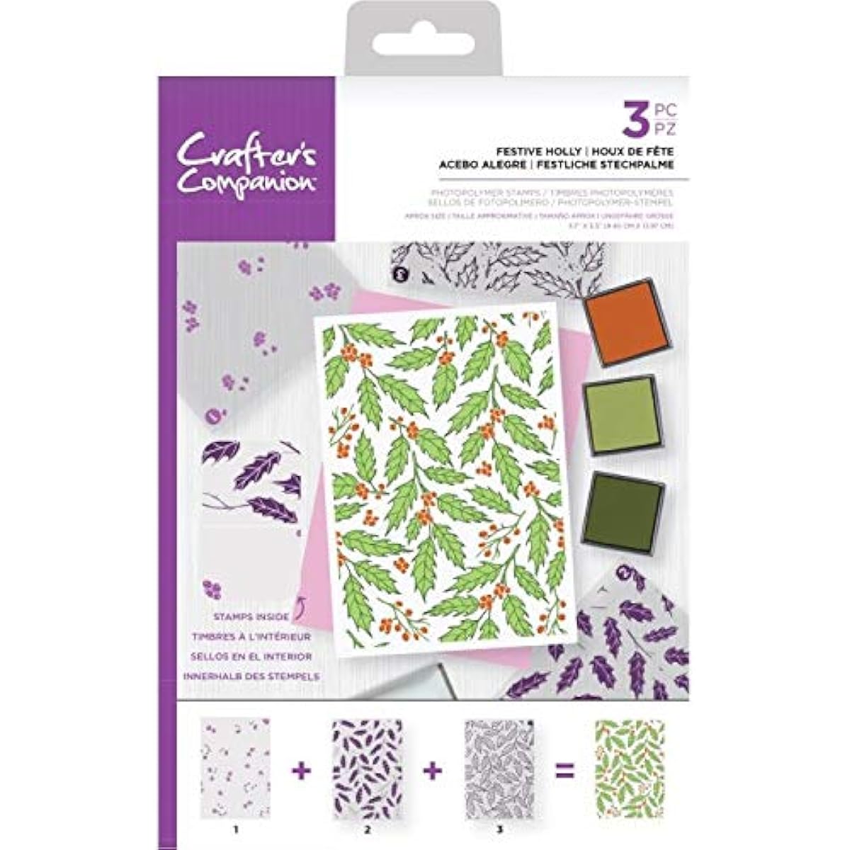 CC INTERNATIONAL LLC CCMS8-FESH Clear Stamp FSTV Festive Holly