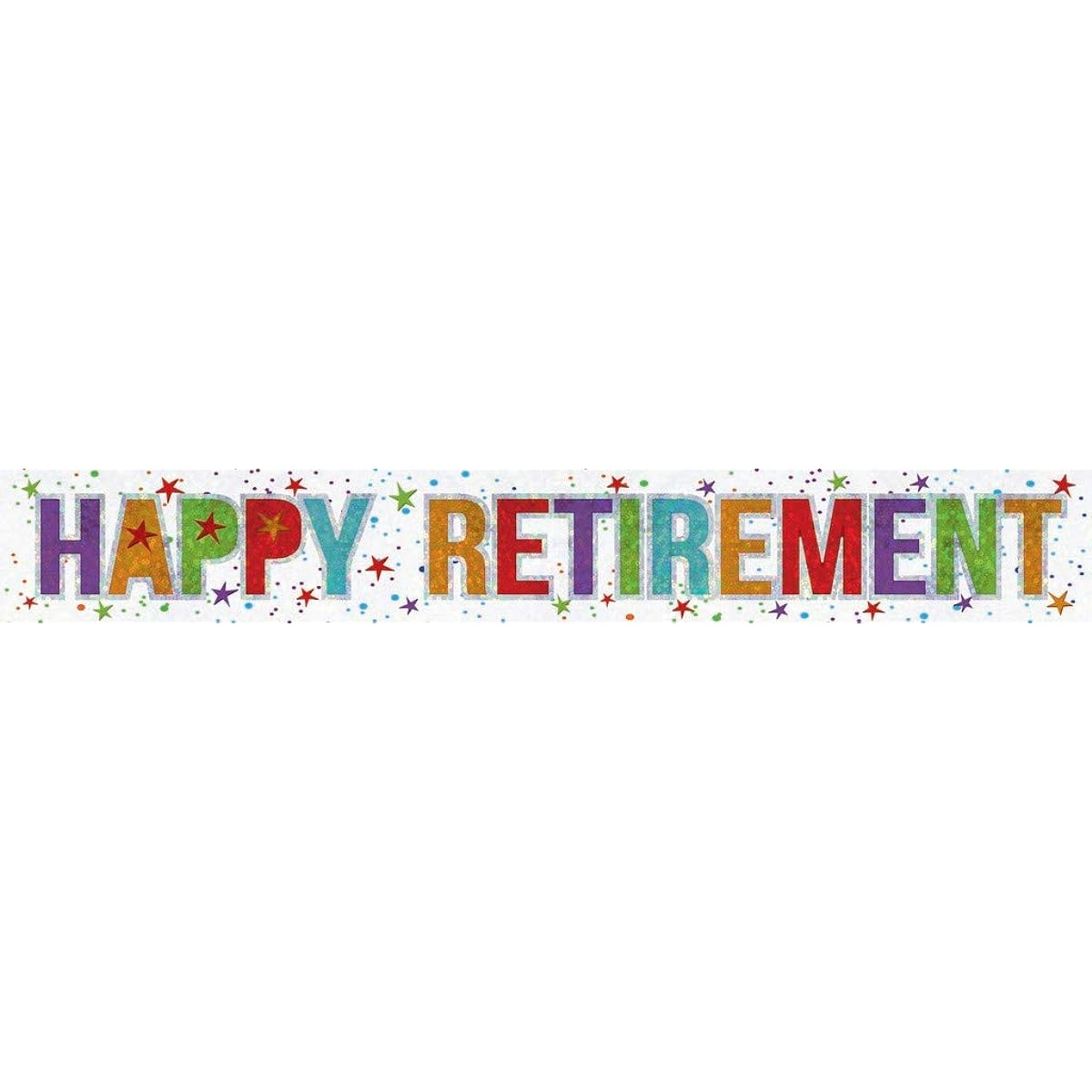 Happy Retirement Banner Party Room Decoration Foil Banner - 9900051
