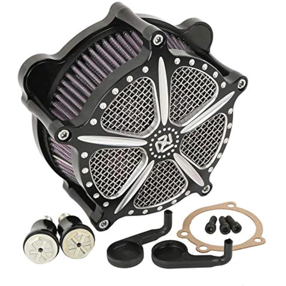 HUILI-JPHOME Modified Air Cleaner Intake Filter Compatible with Harley Softail Dyna Glide Rocker Touring