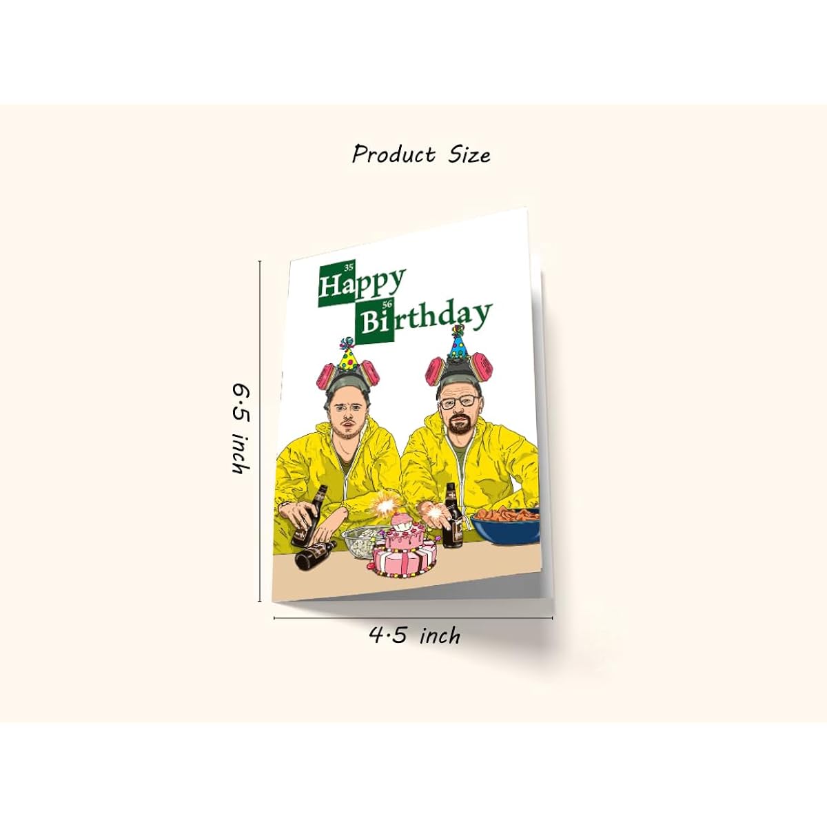 QualityLife Funny Birthday Card Style - Breaking Bad Pop Art Folding Style - Great Birthday Gift for Women Girls Him Men - Includes 4.5 x 6.5 Inch Birthday Card with Envelope