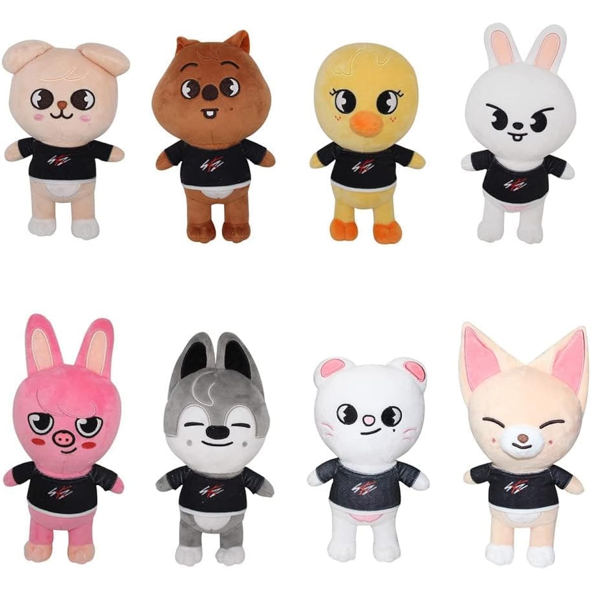 Skzoo Plush Toy Cute Stuffed Animal Soft Plush Toys Gifts for Kids Children (7.8 Inch) (Grey Wolf)