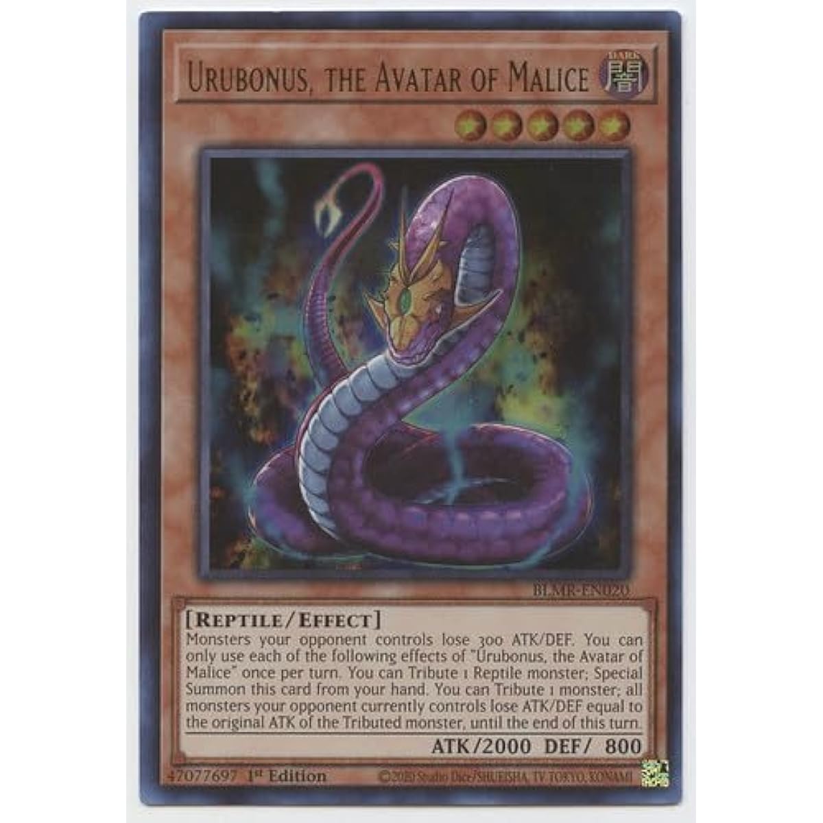 Avatar of Malice Urbonus BLMR-EN020 Ultra Rare 1st Edition