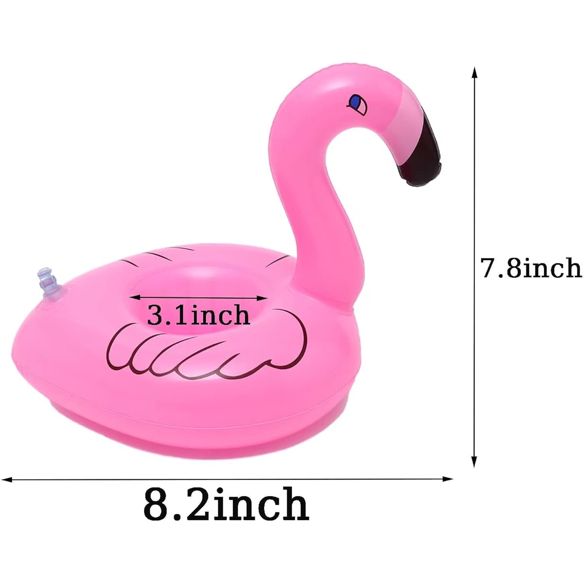 15 Pack Inflatable Drink Holder Drink Float Inflatable Cup Holder Flamingo Coaster for Swimming Pool Party