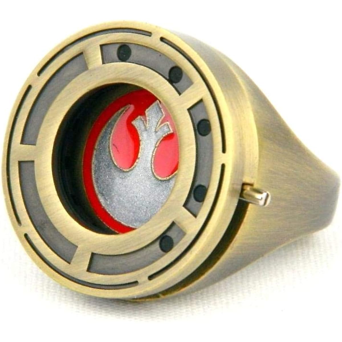 Star Wars The Last Jedi Rose Tico's Prop Replica Resistance Ring with Shutter Size 7, Polished Gold. , Not available.