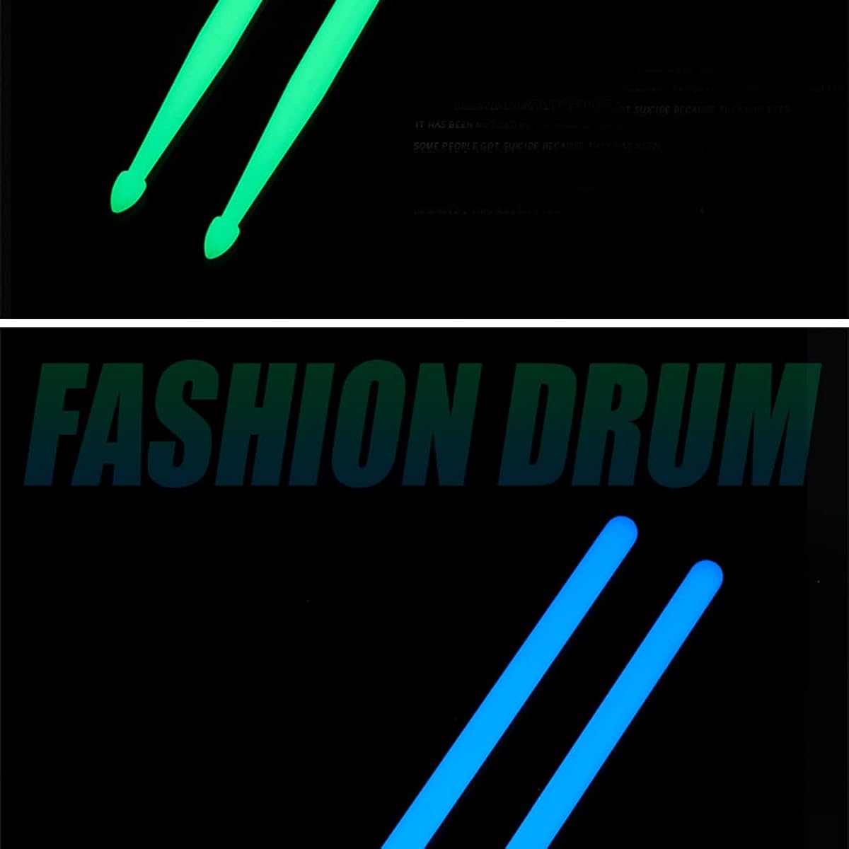 Night Light Drumsticks 5A Luminous Light Up Drumsticks Bright Luminous Drumsticks Bright Light Up Drumsticks for Adults Kids Professionals Blue