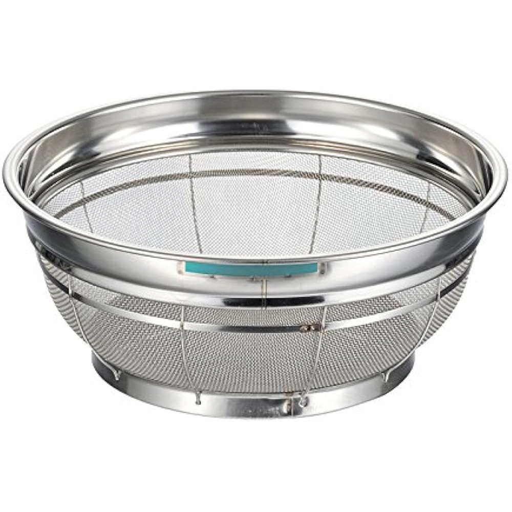 Benkei 18-8 Shallow Colander with Color Bars 46cm Blue