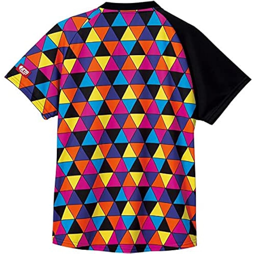 VICTAS Table Tennis Colorful Triangle Ladies Game Shirt (COLORFUL TRIANGLE LGS) Officially approved by J.T.T.A. (Japan Table Tennis Association) 612104