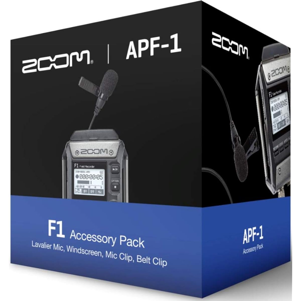 Accessory Pack for Zoom F1 Field Recorder APF-1 Lavalier Microphone Windscreen Mic Clip with Belt Clip