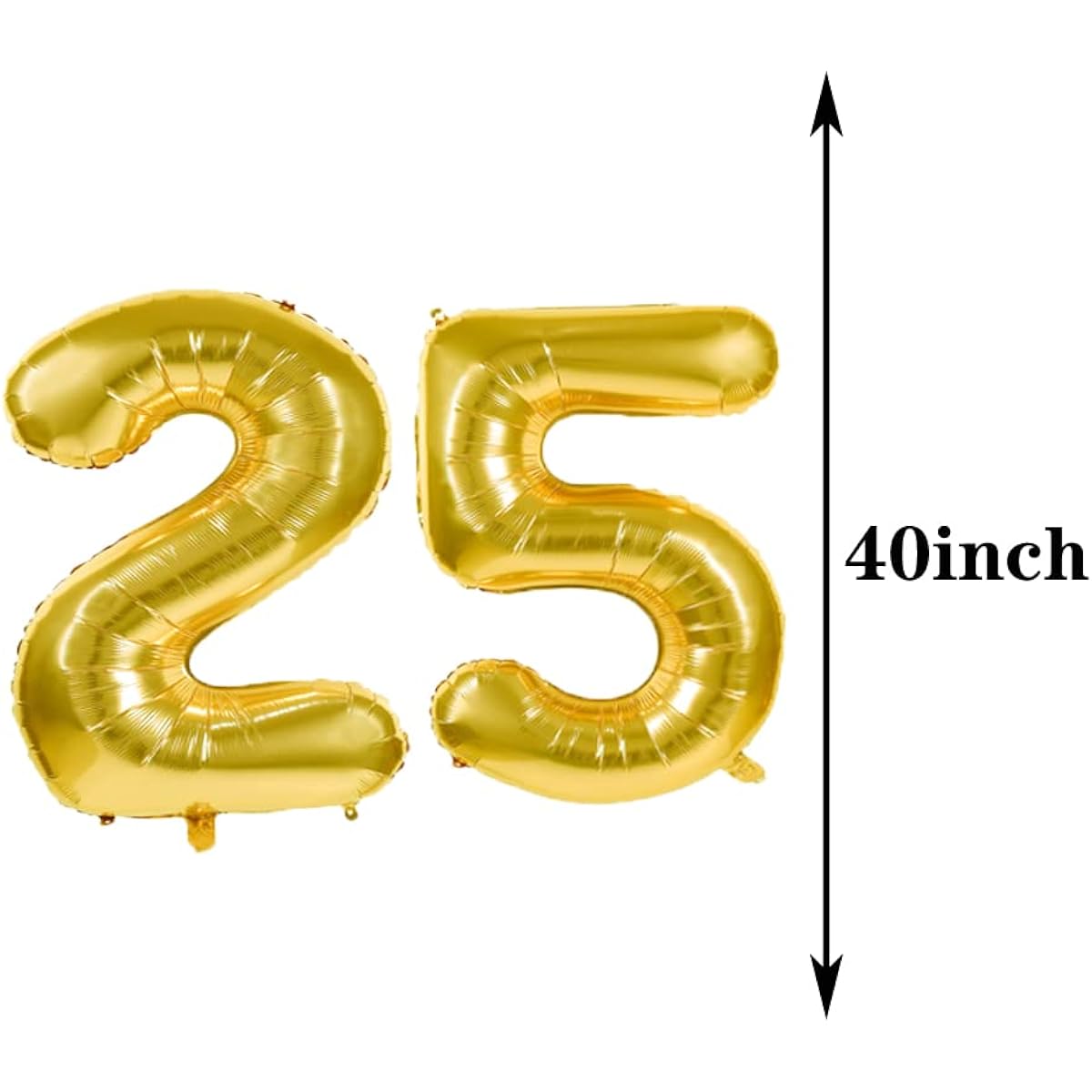 Sweet 25th Birthday Decorations Party Supplies Gold Number 25 Balloons 25th Foil Mylar Balloons Latex Balloons Decorations for Girls Women Men Photo Props