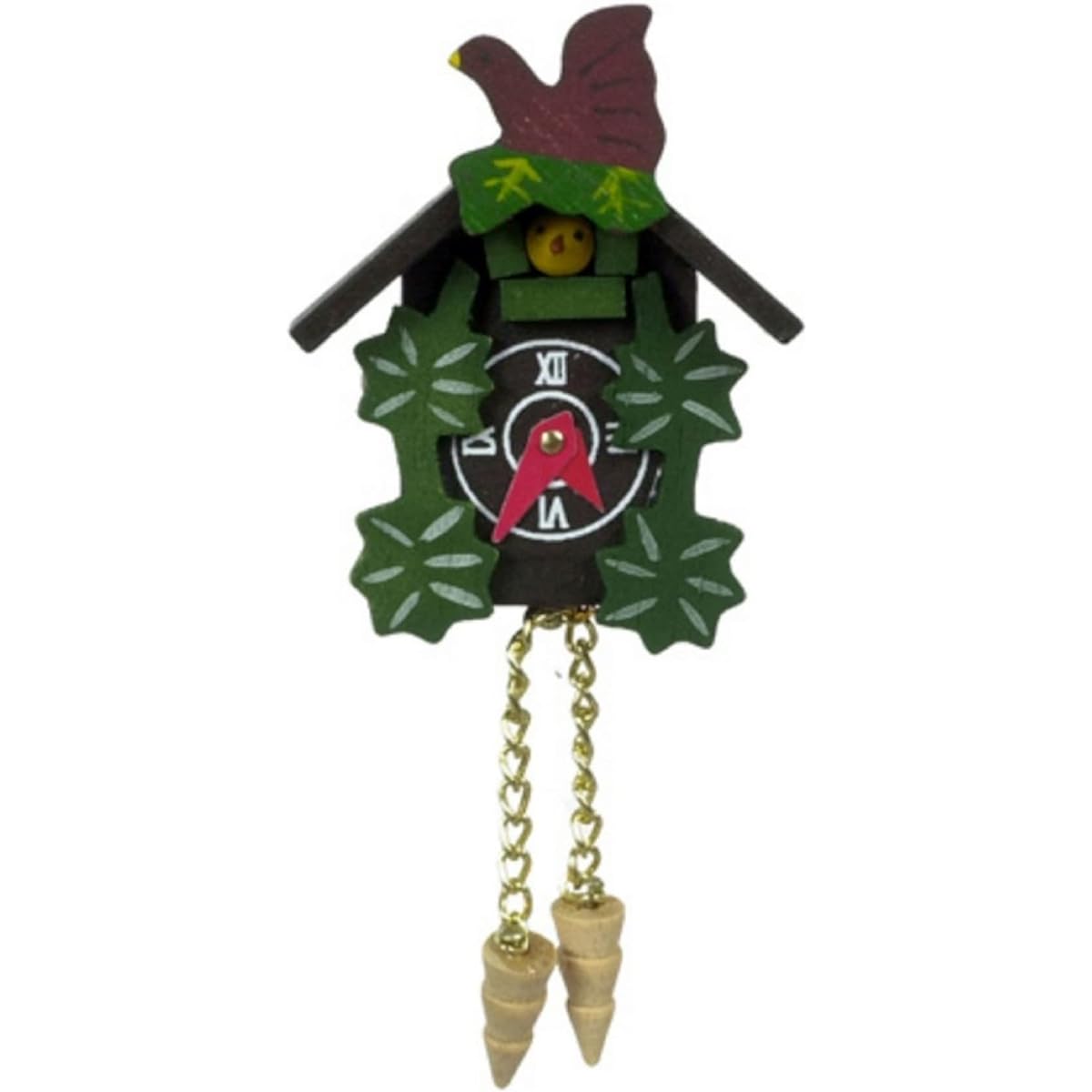 Dollhouse Miniature Wood Cuckoo Clock