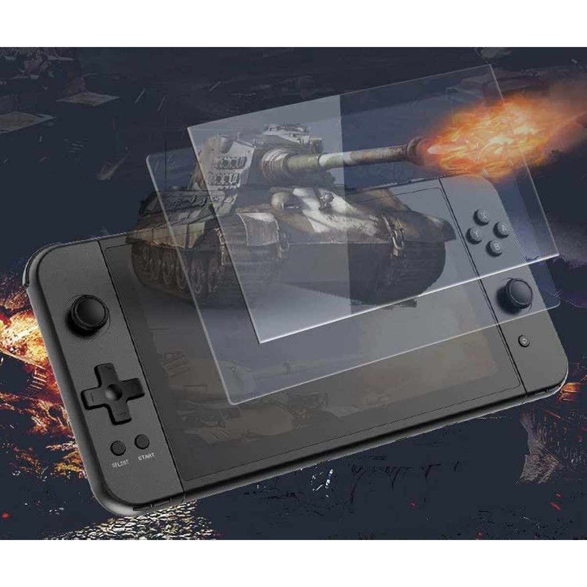 Cawevon Powkiddy X70 HD Retro Handheld Game Console 7" Joystick FC Arcade Simulator 2 Player Battle with 6000+ Built-in Games
