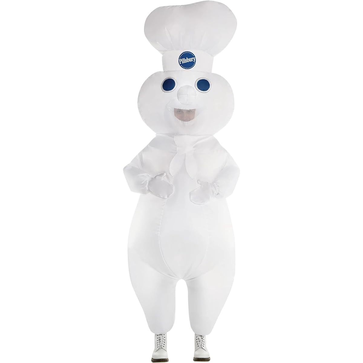 White Pillsbury Doughboy Inflatable Costume Kit - Standard Adult Size (1 Set) - Comfortable and Lightweight Material, Perfect for Parties and Events