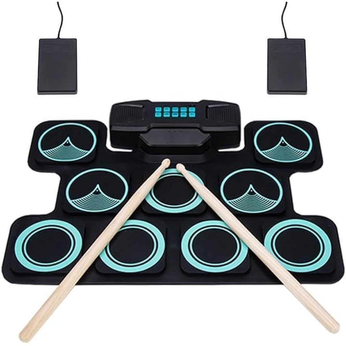 M206010070 Electronic drums 9 drum pads 10 demo songs 5Q3X