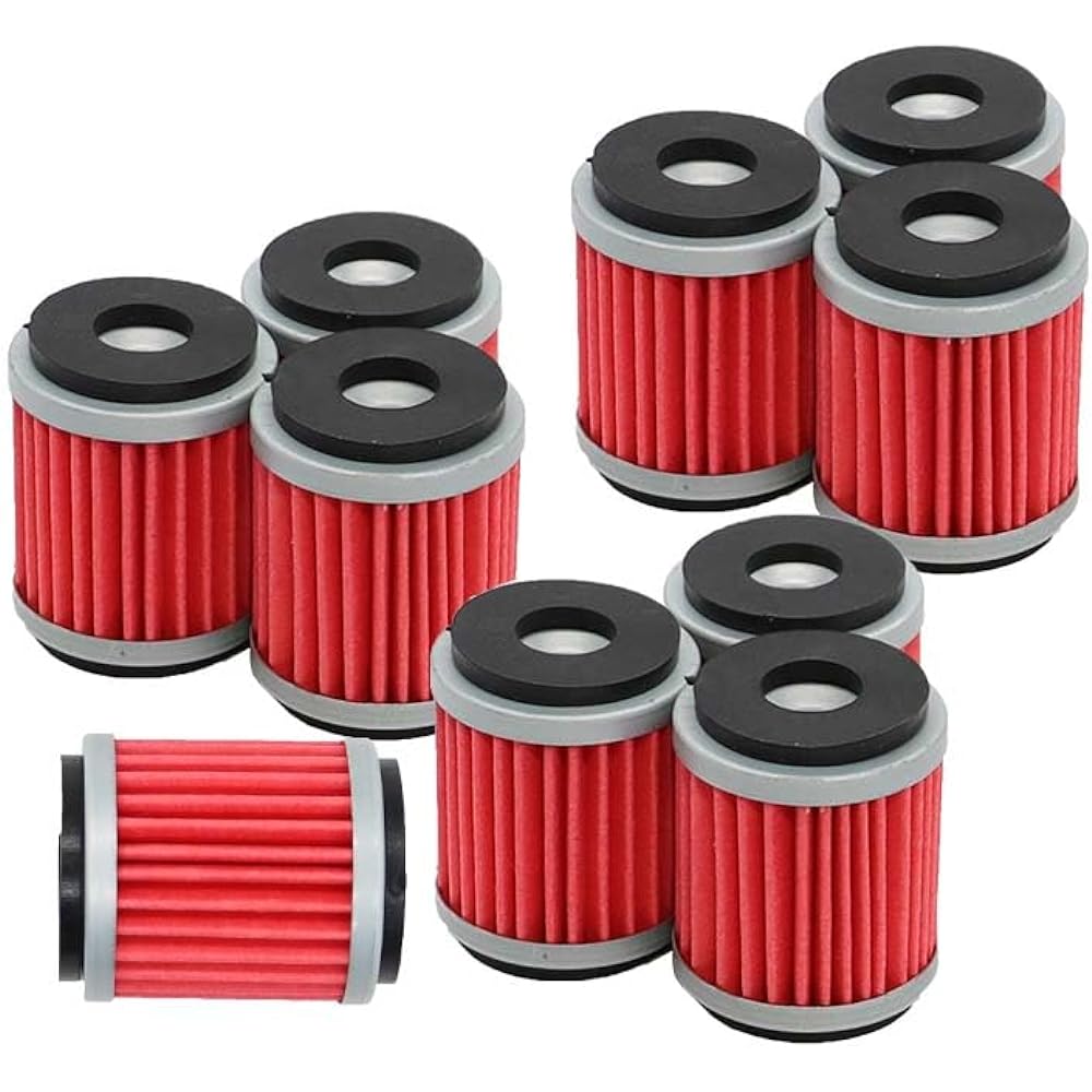 Nakkaa HF140 Oil Filter Replacement for YFZ450 YFZ450R 2004-2017 250 YFM250 2008-2013 Motorcycle Generator 10 Pieces