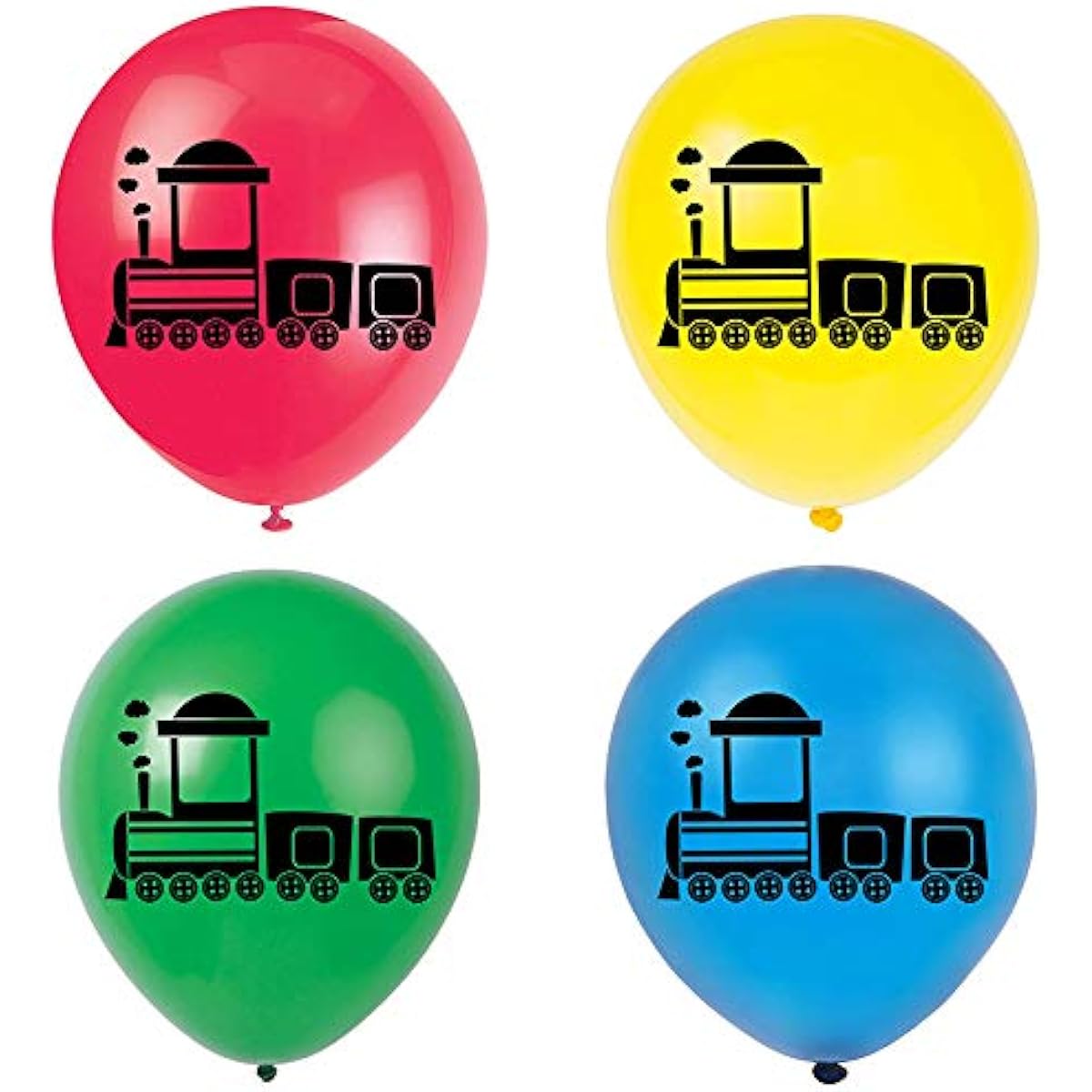 Train Latex Balloons 12 Inch (16pcs) Railroad Train Birthday Party Decorations Supplies