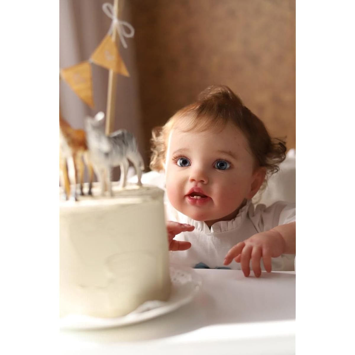 cosheng Toddler Reborn Baby Doll Girl - 24" Lifelike Baby Doll Soft Silicone Reborn Doll with Realistic Veins Ages 3+, White