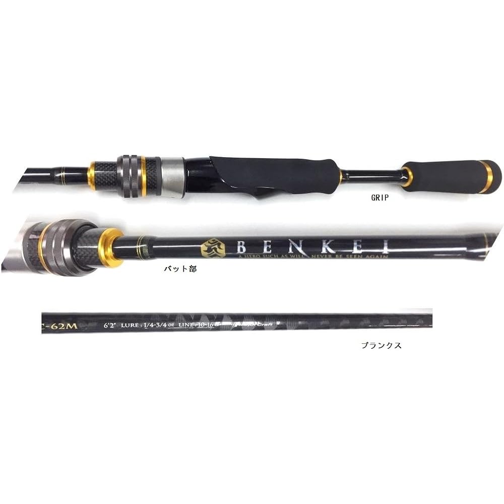 Major Craft Fishing Rod BENKEI Bass Rod Spinning 2 Piece Light Model BIS-672L