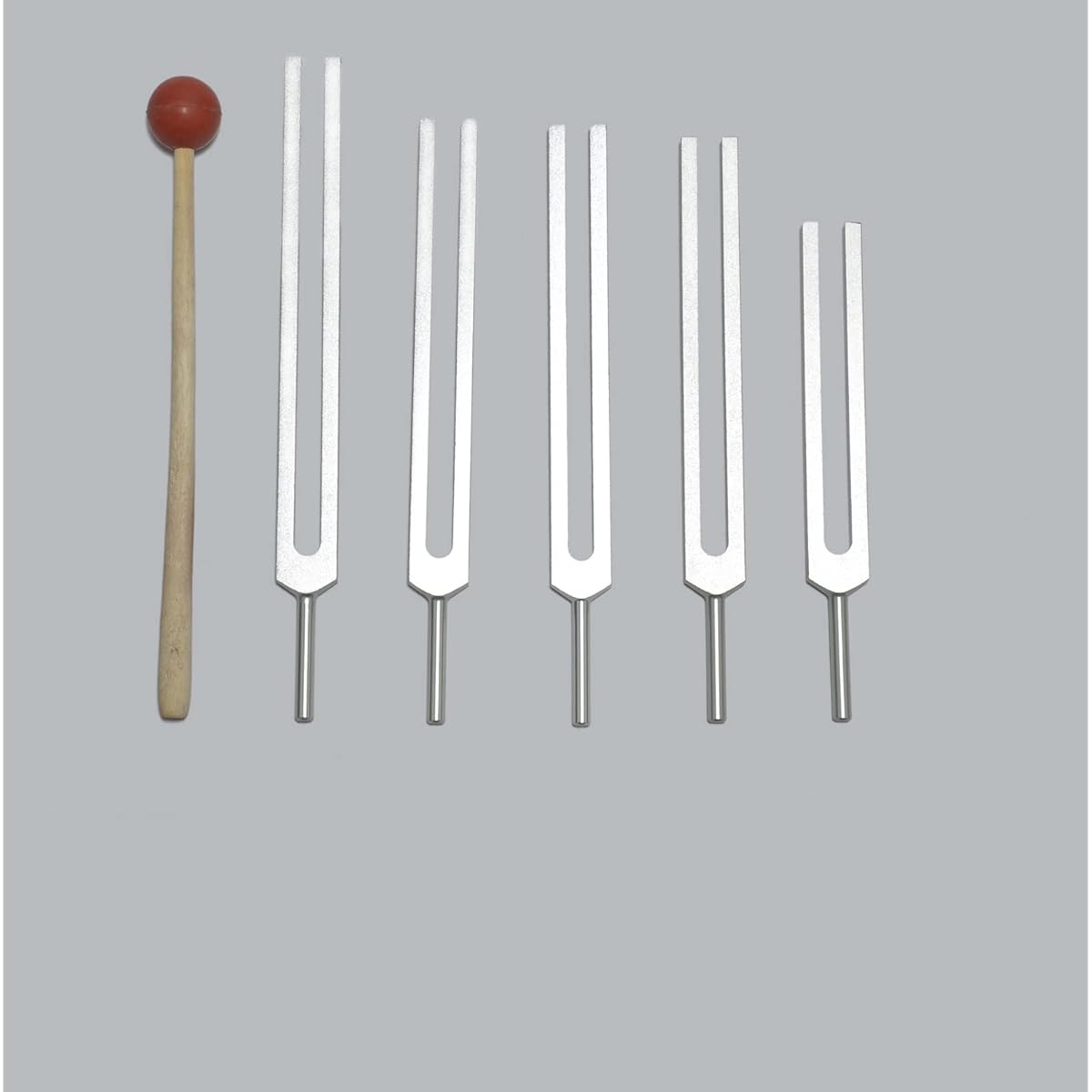 TFS Tuningforkshop Brain Tuning Fork Healing with Mallet + Pouch 5 Pieces