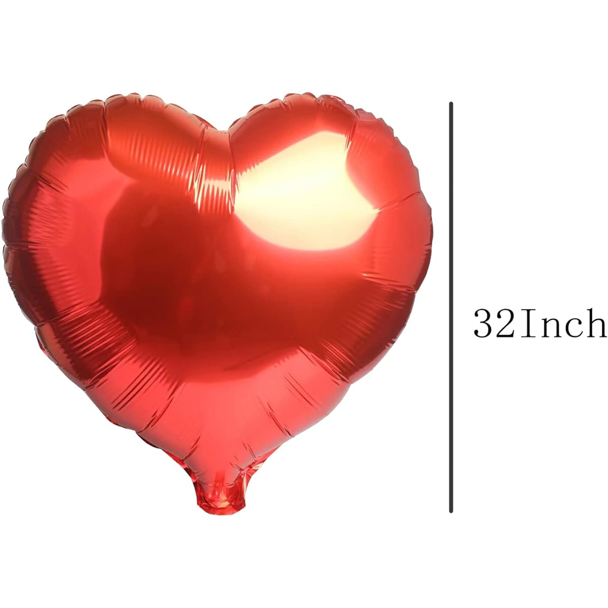 2pcs 32inch Red Heart Shape Foil Balloons for Wedding Anniversary Bridal Shower Marriage Engagement Party Supplies