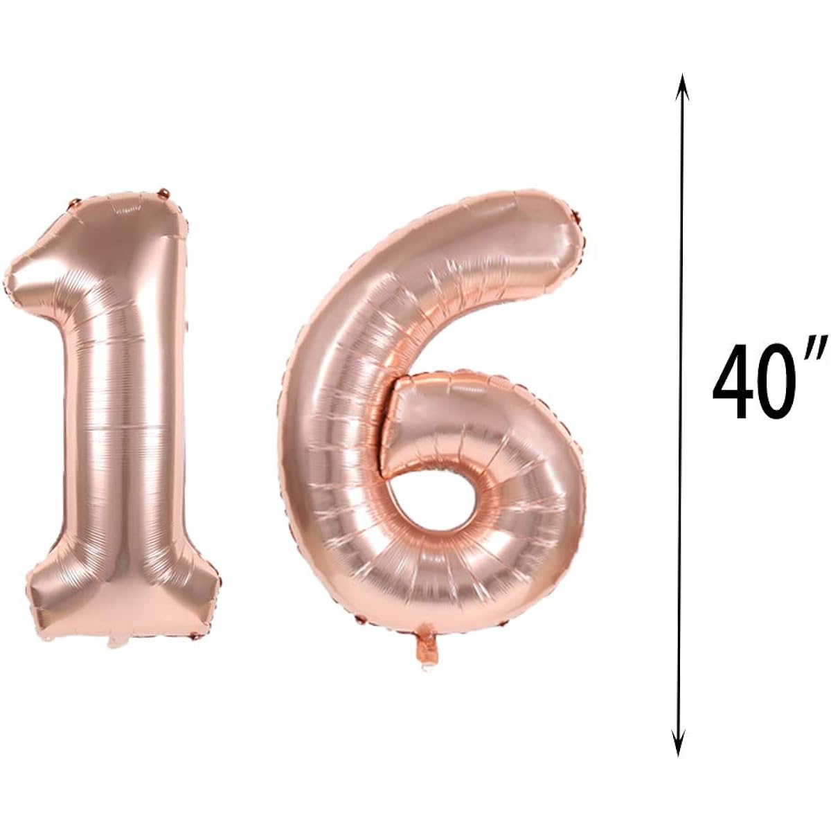 16th Birthday Balloons 16th Birthday Decorations Rose Gold 16 Balloons Happy 16th Birthday Party Supplies Number 16 Foil Mylar Balloons Latex Balloons Gifts for Girls Boys Women Men