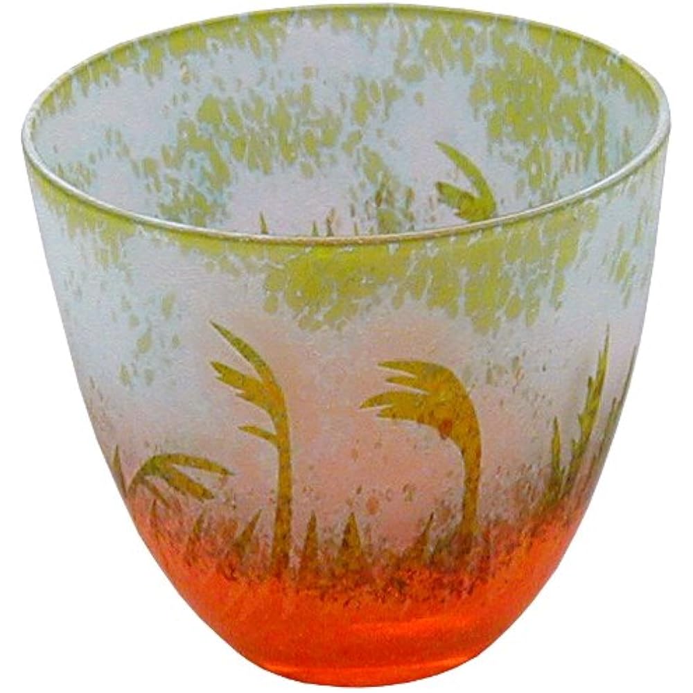 Joetsu Crystal Glass Tsukiyono Kobo Curved Glass Dog 05W-098