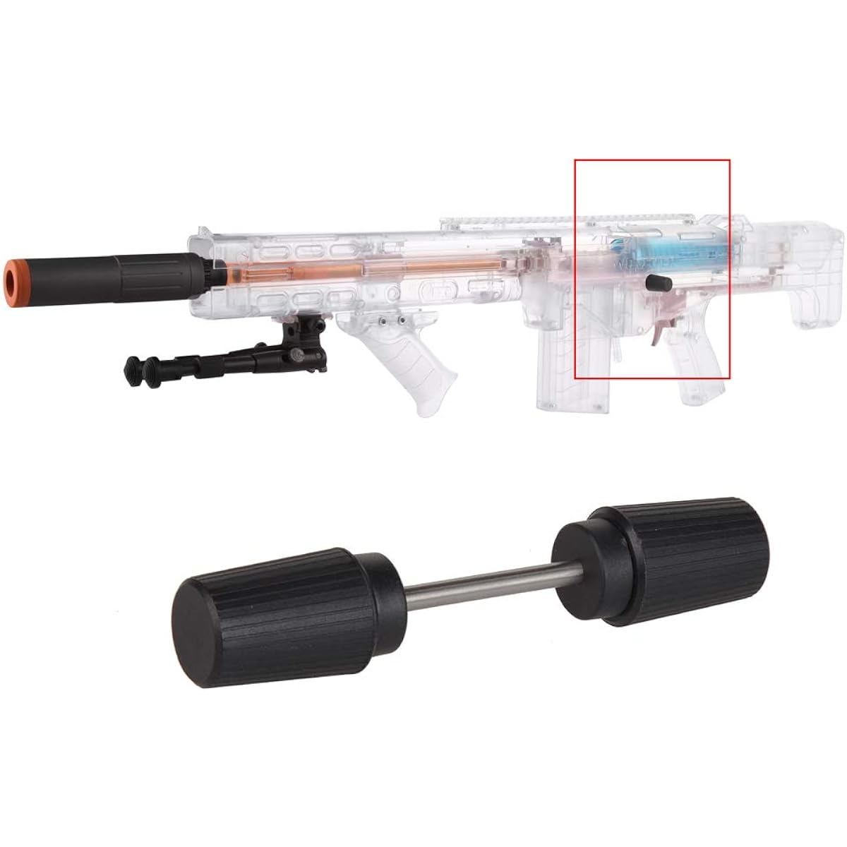 WORKER Mod Pull Bolt Modified Toy for Nerf Longshot and Terminator Blaster