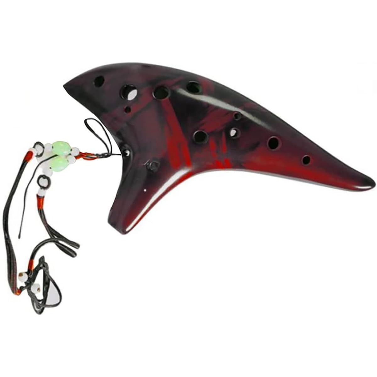 12 Hole Ceramic Ocarina Alto C Tone Classical Ocarina Musical Instrument with Protective Bag Strap Gift for Music Lovers Ocarina Instrument (2)