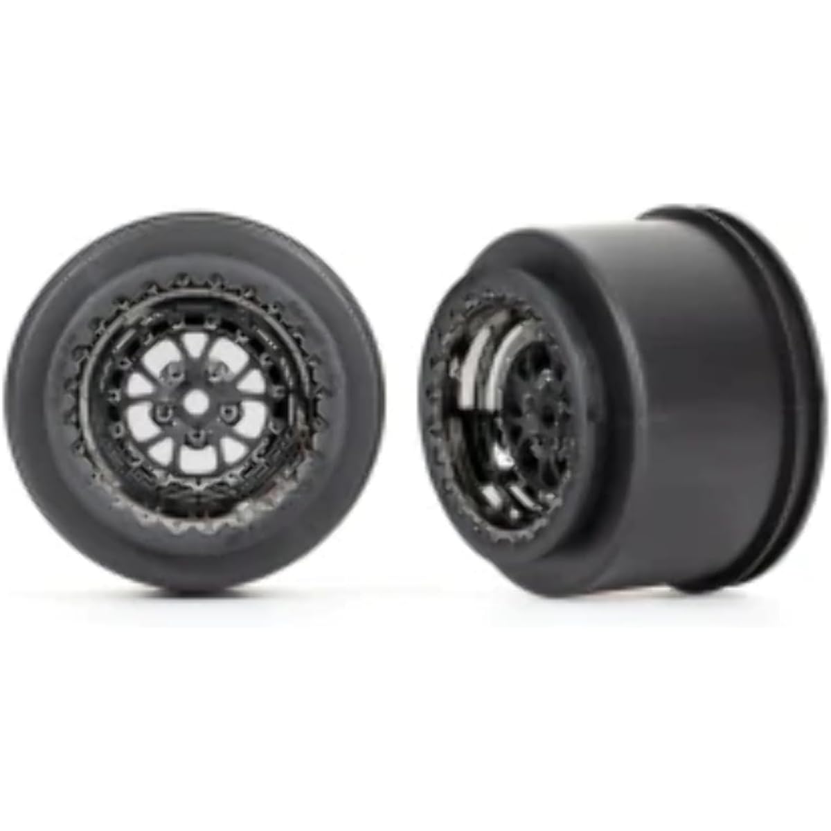Traxxas 9473X Wheels Welded Black Chrome (Rear) (2)