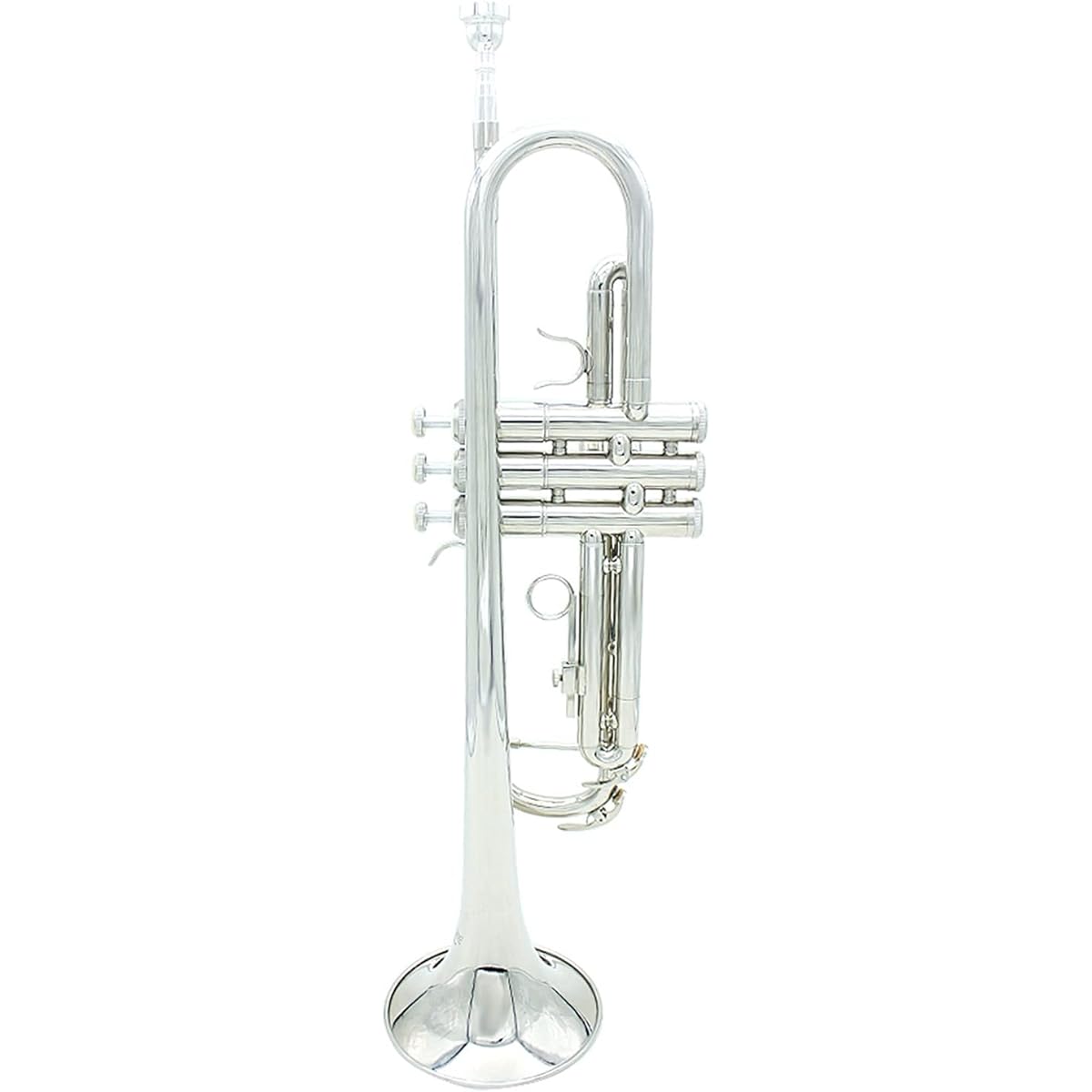 Trumpet BB B flat brass with silver plated mouthpiece and pair of gloves