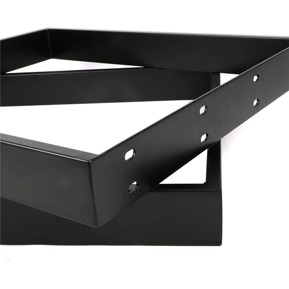 mylystar Table Kitz Legs Iron Legs Mouth Parts Legs Square 2 Pieces Set Depth 65 Height 71cm Black Steel Table Legs Iron Legs