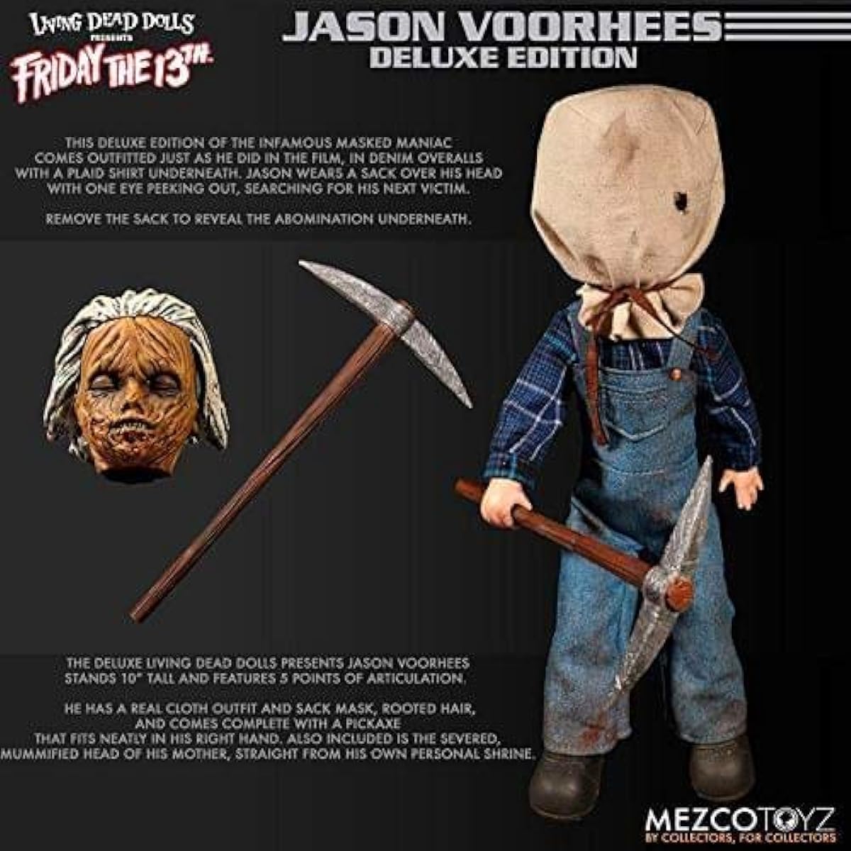 Living Dead Dolls Friday The 13th Part II Jason Voorhees Deluxe Doll