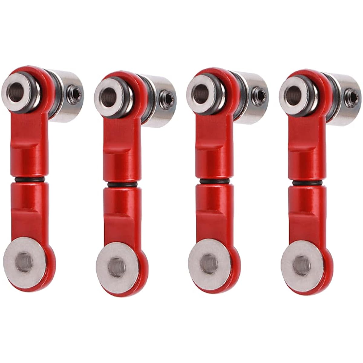 ACEKEEPS 4 Pack Aluminum Anti-Roll Narrow Sway Bar Suspension Arm Linkage Upgrade Parts for ARRMA RC 1/10 Senton 1/8 Typhon Kraton Talion 1/7 Felony Infraction Limitless Car (Red)