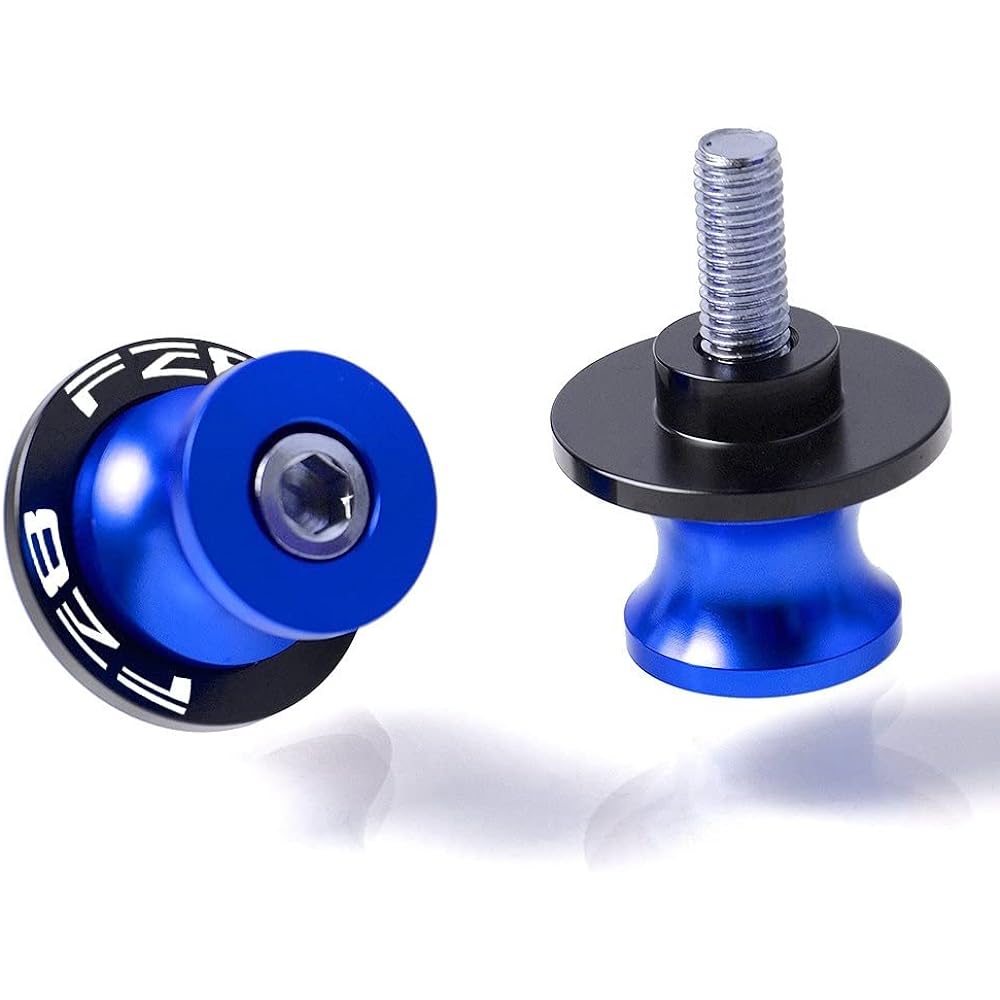 Swing Arm Spool Stand Screw Slider Motorcycle CNC Aluminum Accessories M6 6MM Swing Arm Slider Spool Stand Screw For Ya-ma-ha FZ8 FZ 8 2011 2012 (Color : Blue)