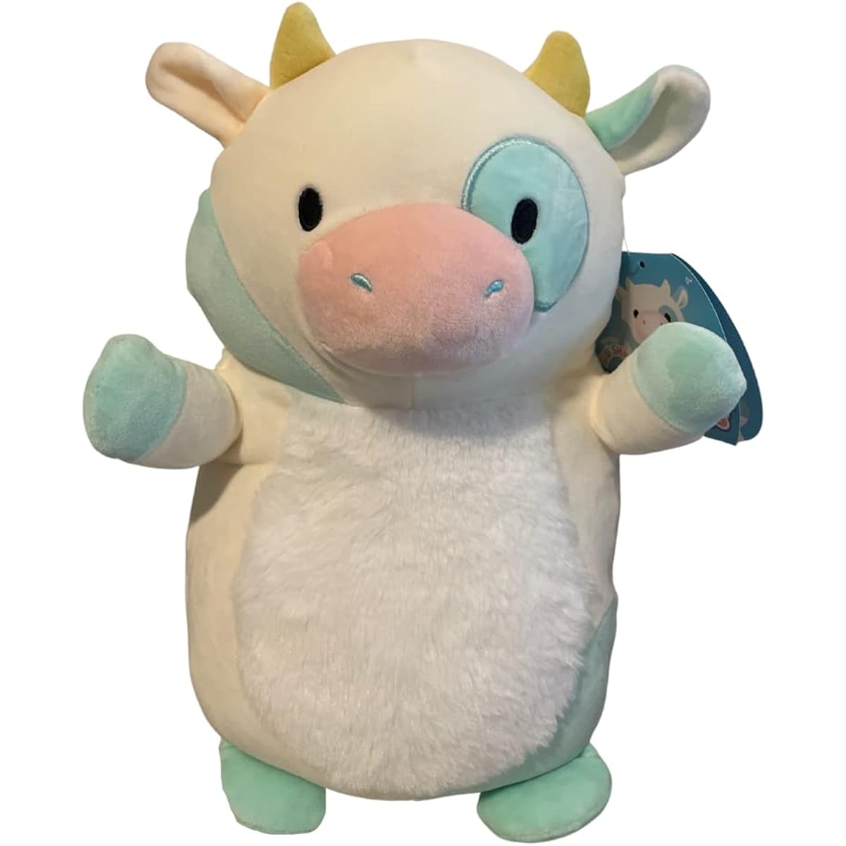 Squishmallows Official Kellytoy Hug Mees Squishy Soft Plush Animal Pet (30.44cm, B'Elanna Cow)