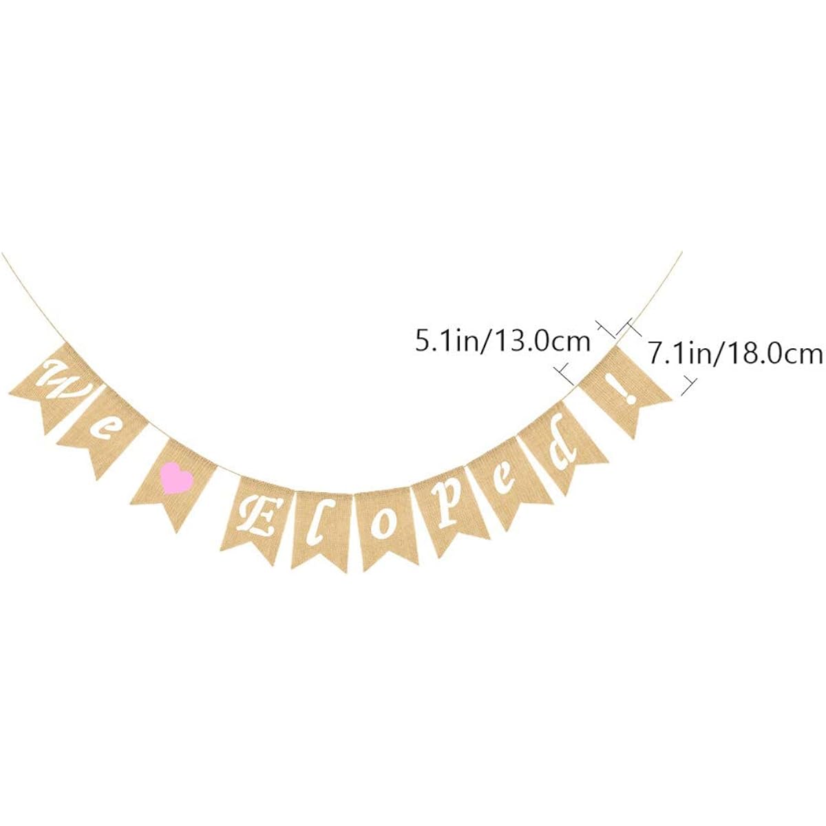 LUOZZY We Eloped Banner Swallowtail Pull Flag Layout Decoration Wedding Party Decoration