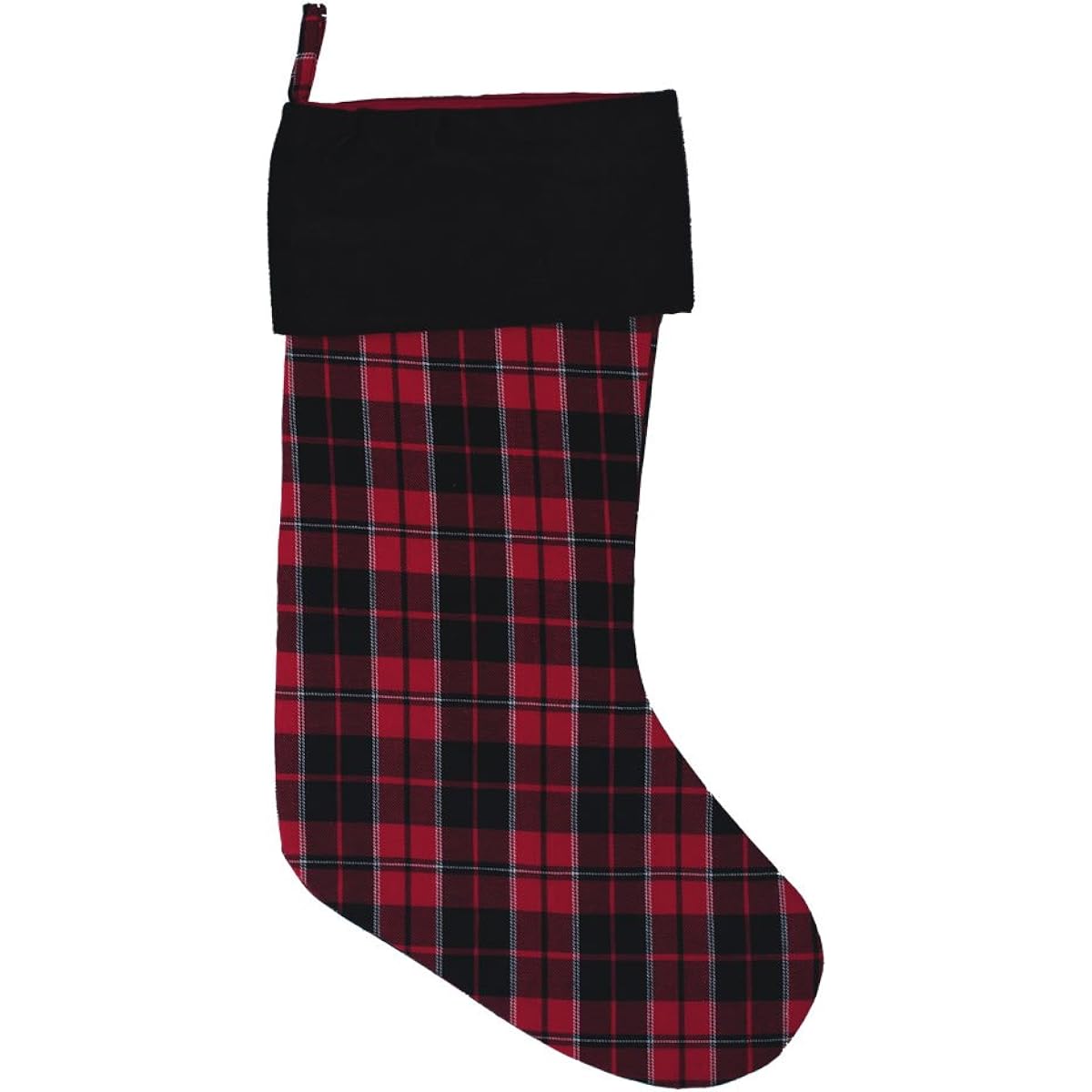 Vickerman 506165 - 8" x 19" Traditional Holiday Plaid Christmas Stocking (QTX17612)
