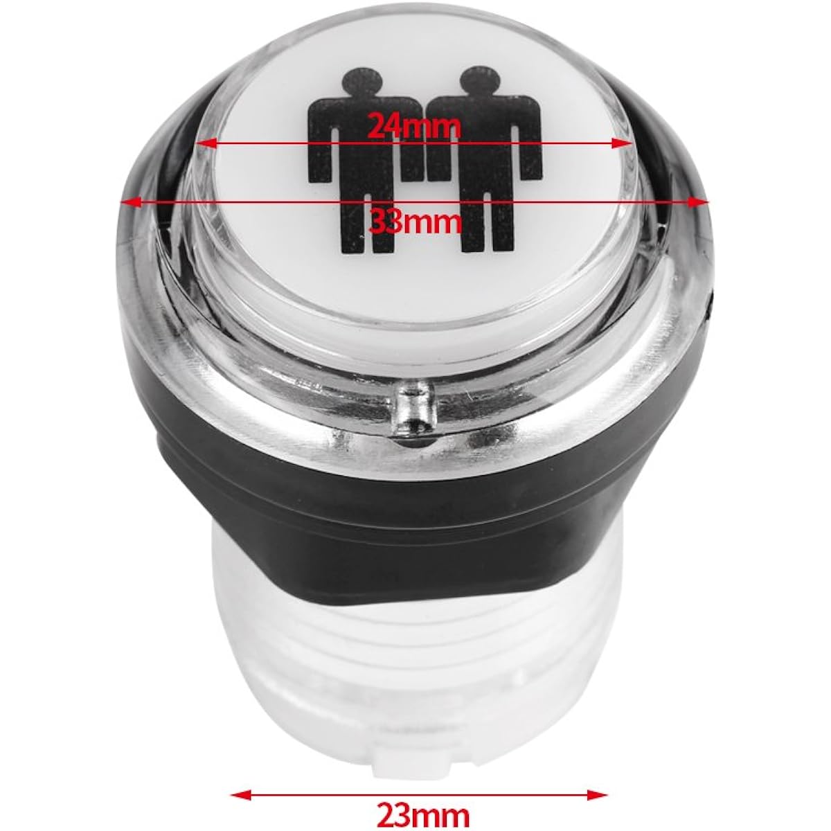 Walfront Arcade Buttons 4 x LED Arcade Button Kit Part 1 Player + 2 Players + LED Coin Button DIY Arcade Push Button Player Single Double Arcade Machine for Arcade Games