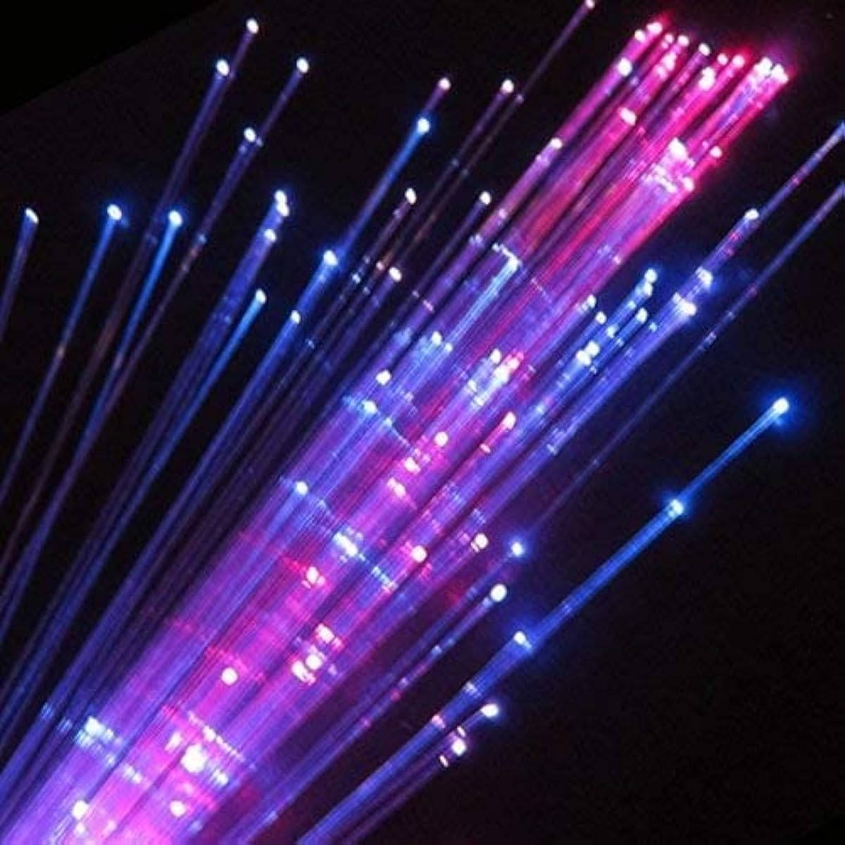 GP GLOWPRODUCTS.COM Fiber Optic Wands (Box of 48) - Fiber Optic Wands with 3 Light Modes (Multi)