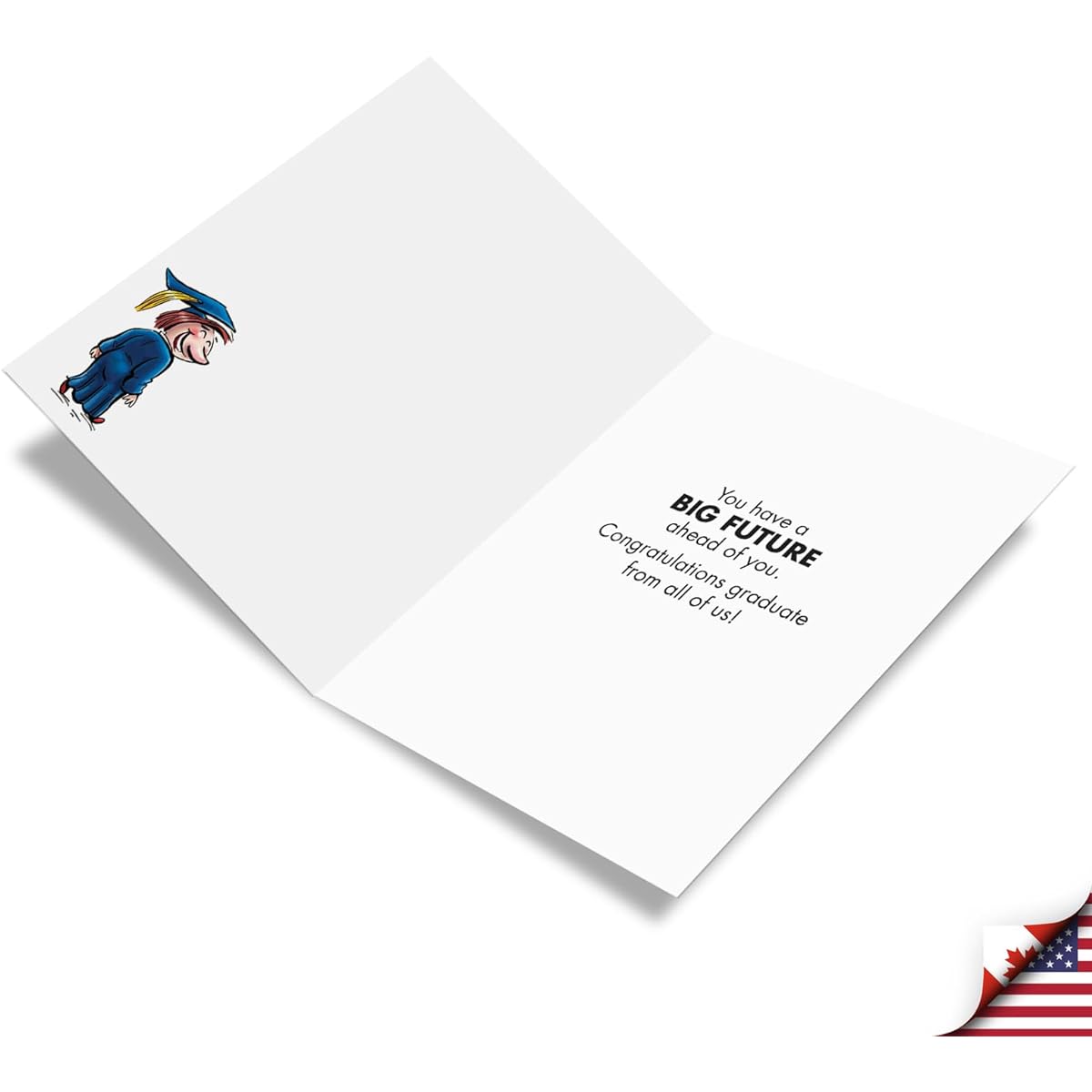 NobleWorks Big Future - Graduation Card with Envelope (Letterhead 8.5" x 11") - Graduate On Road Ahead J3151GDG-US